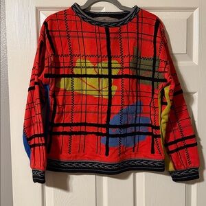 Red Plaid Sweater by TheUglyGirl